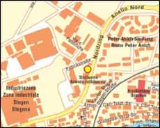 Stadtplan Bruneck um zu den Stadtwerken zu gelangen